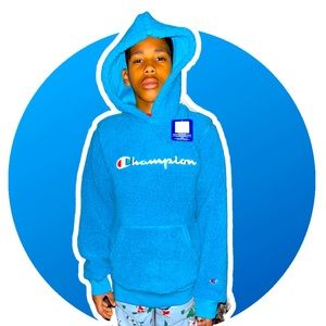 Champion Cookie Monster fuzzy blue hoodie